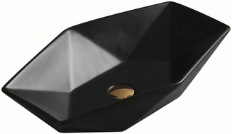 Mexen Elena lavandino da appoggio 63 x 41 cm, nero opaco - 21476385