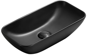 Mexen Klara umywalka nablatowa 46 x 23 cm, czarna mat - 21564685