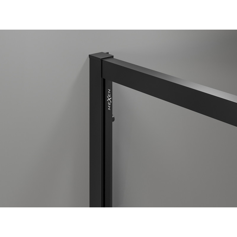 Mexen Exo-S 3S kabina prysznicowa 3-ścienna rozsuwana 110 x 95 cm, transparent, czarna - 8151-110-095-70-00-3S