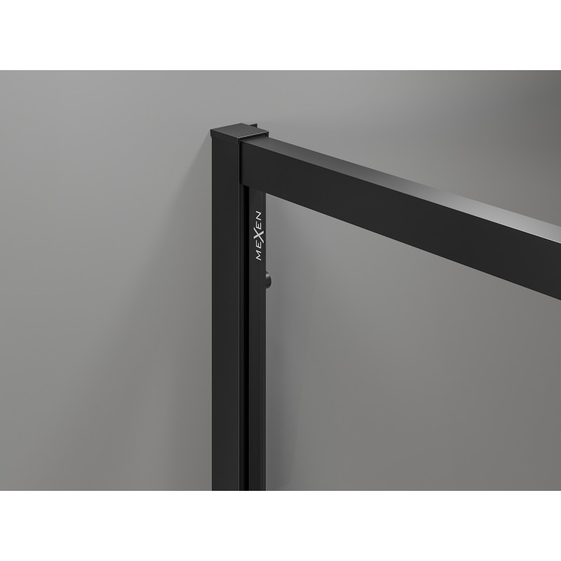Mexen Exo-3S kabina prysznicowa 3-ścienna rozsuwana 140 x 95 cm, transparent, czarna - 8151-140-095-70-00-3S