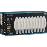 Mexen Vintis 10x LED spuldze ar kvēldiegu E14, C35, 4W, Silta - 2700K, 470 lm, caurspīdīga - L154-E14-0427-00x10