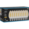 Mexen Vintis 10x Filament LED Bulb E14, C35, 6W, Warm - 2200K, 600 lm, amber - L154-E14-0622-50x10