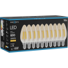 Mexen Vintis 10x LED-filamentlampa E14, C35, 6W, Varm - 2200K, 600 lm, bärnsten - L154-E14-0622-50x10