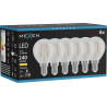 Mexen Vintis 6x Filament LED-lamp E14, G45, 2W, Warm - 2700K, 240 lm, helder - L156-E14-0227-00x06