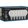 Mexen Vintis 6x LED filament žarnica E14, G45, 2W, Nevtralna - 4000K, 240 lm, prozorna - L156-E14-0240-00x06