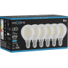 Mexen Vintis 6x LED E14 kvēldiega spuldze, G45, 4W, Auksta - 6500K, 470 lm, caurspīdīga - L156-E14-0465-00x06