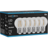 Mexen Vintis 6x Lampadina a filamento LED E27, G45, 4W, 55 lm, arancione - L156-E27-04XX-48x06