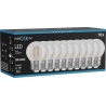 Mexen Vintis 10x Lampadina a filamento LED E27, G45, 4W, 55 lm, arancione - L156-E27-04XX-48x10
