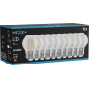 Mexen Vintis 10x LED filamenta spuldze E27, G45, 4W, 55 lm, oranža - L156-E27-04XX-48x10