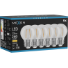 Mexen Vintis 6x Bombilla filament LED E27, G45, 2W, Cálida - 2700K, 240 lm, transparente - L156-E27-0227-00x06