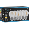 Mexen Vintis 6x Lampadina a filamento LED E27, G45, 2W, Calda - 2700K, 240 lm, trasparente - L156-E27-0227-00x06