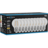 Mexen Vintis 10x żarówka filament LED E27, G45, 2W, Ciepła - 2700K, 240 lm, clear - L156-E27-0227-00x10
