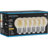 Mexen Vintis 6x Bombilla de filamento LED E27, G45, 4W, Cálida - 2200K, 400 lm, ámbar - L156-E27-0422-50x06