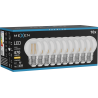 Mexen Vintis 10x LED filamentlampa E27, G45, 4W, Varm - 2700K, 470 lm, klar - L156-E27-0427-00x10