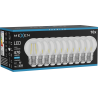 Mexen Vintis 10x Lampadina a filamento LED E27, G45, 4W, Fredda - 6500K, 470 lm, trasparente - L156-E27-0465-00x10