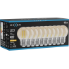 Mexen Vintis 10x LED-Filament-Glühbirne E27, G45, 6W, Warmweiß - 2200K, 600 lm, amber - L156-E27-0622-50x10