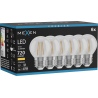 Mexen Vintis 6x LED filamenta spuldze E27, G45, 6W, Silta - 2700K, 720 lm, caurspīdīgs - L156-E27-0627-00x06