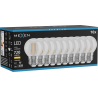 Mexen Vintis 10x filamentna LED žarnica E27, G45, 6W, Toplo - 2700K, 720 lm, prozorno - L156-E27-0627-00x10