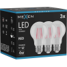 Mexen Vintis 3x Filamenta LED spuldze E27, A60, 4W, 55 lm, sarkana - L150-E27-04XX-45x03