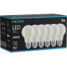 Mexen Vintis 6x Ampoule filament LED E27, A60, 4W, 55 lm, vert - L150-E27-04XX-46x06