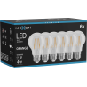 Mexen Vintis 6x Ampoule à filament LED E27, A60, 4W, 55 lm, orange - L150-E27-04XX-48x06