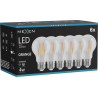 Mexen Vintis 6x Lampadina LED a filamento E27, A60, 4W, 55 lm, arancione - L150-E27-04XX-48x06