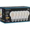 Mexen Vintis 6x LED E27 pavedienu spuldze, A60, 4W, Silta - 2200K, 470 lm, caurspīdīga - L150-E27-0422-00x06
