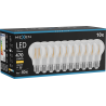 Mexen Vintis 10x LED-filamentlampa E27, A60, 4W, Varm - 2700K, 470 lm, klar - L150-E27-0427-00x10