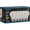 Mexen Vintis 6x Lampadina a filamento LED E27, A60, 6W, Calda - 2200K, 720 lm, trasparente - L150-E27-0622-00x06
