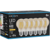 Mexen Vintis 6x Ampoule filament LED E27, A60, 6W, Chaude - 2200K, 600 lm, ambre - L150-E27-0622-50x06