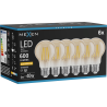 Mexen Vintis 6x LED-Filamentlampe E27, A60, 6W, Warm - 2200K, 600 lm, amber - L150-E27-0622-50x06