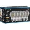 Mexen Vintis 6x LED-filamentlampa E27, A60, 6W, Varm - 2200K, 450 lm, rökfärgad - L150-E27-0622-70x06