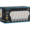 Mexen Vintis 6x LED filament glödlampa E27, A60, 6W, Varm - 2700K, 720 lm, klar - L150-E27-0627-00x06