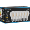 Mexen Vintis 6x LED spuldze ar diegu E27, A60, 6W, Siltais - 2700K, 720 lm, caurspīdīgs - L150-E27-0627-00x06