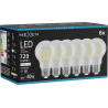 Mexen Vintis 6x LED spuldze ar kvēldiegu E27, A60, 6W, Neitrāla - 4000K, 720 lm, caurspīdīga - L150-E27-0640-00x06