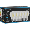 Mexen Vintis 6x LED Glühfuedem A60, 6W, Kalt - 6500K, 720 lm, kloer - L150-E27-0665-00x06