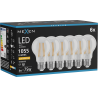 Mexen Vintis 6x Lampadina a filamento LED E27, A60, 8W, Calda - 2200K, 1055 lm, trasparente - L150-E27-0822-00x06