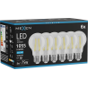 Mexen Vintis 6x LED kvēldiega spuldze E27, A60, 8W, Aukstā - 6500K, 1055 lm, caurspīdīga - L150-E27-0865-00x06