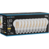 Mexen Vintis 10x LED filamenta spuldze E27, A60, 10W, Silts - 2700K, 1320 lm, caurspīdīgs - L150-E27-1027-00x10