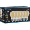 Mexen Vintis 6x LED spuldze ar pavedienu E27, A60, 10W, Silta - 2700K, 910 lm, dzintara - L150-E27-1027-50x06