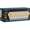 Mexen Vintis 10x LED filamenta spuldze E27, A60, 10W, Silta - 2700K, 910 lm, dzintars - L150-E27-1027-50x10