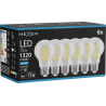 Mexen Vintis 6x Lampadina a filamento LED E27, A60, 10W, Fredda - 6500K, 1320 lm, trasparente - L150-E27-1065-00x06