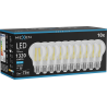 Mexen Vintis 10x LED filament žarnica E27, A60, 10W, Hladna - 6500K, 1320 lm, prozorna - L150-E27-1065-00x10