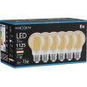 Mexen Vintis 6x LED Filament Glühbir  E27, A60, 12W, Wärm - 2700K, 1125 lm, Amber - L150-E27-1227-50x06