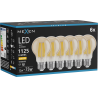 Mexen Vintis 6x LED-filamentlampa E27, A60, 12W, Varm - 2700K, 1125 lm, amber - L150-E27-1227-50x06