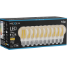 Mexen Vintis 10x Lampadina a Filamento LED E27, A60, 12W, Calda - 2700K, 1125 lm, ambrata - L150-E27-1227-50x10
