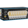 Mexen Vintis 10x LED kvēlspuldze E27, A60, 12W, Silta - 2700K, 1125 lm, dzintara - L150-E27-1227-50x10