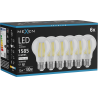 Mexen Vintis 6x LED spuldze, E27, A60, 12W, Neitrāla - 4000K, 1585 lm, caurspīdīga - L150-E27-1240-00x06