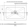 Mexen Hugo plato de ducha rectangular SMC 120 x 80 cm, piedra blanca - 42158012