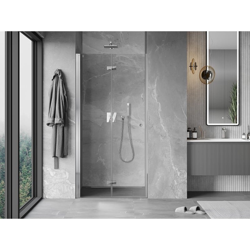 Mexen Mist-F Folding Shower Door Left 105 cm, transparent, chrome - 8A6-105-000-01-00-L